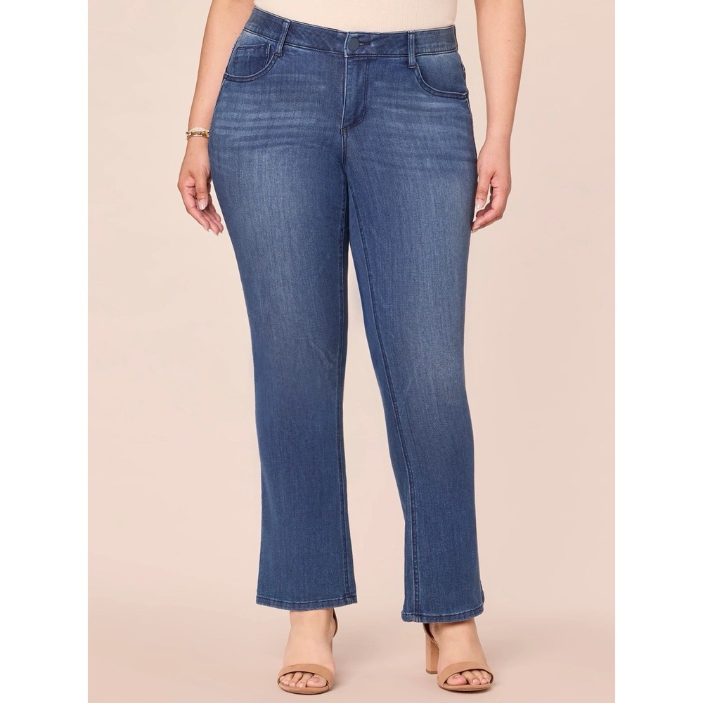 Democracy Mid-Rise Bootcut Jeans in Medium Wash Blue